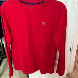 U.S. Polo Assn. Boys Red Long Sleeve T-Shirt. XL 14/16